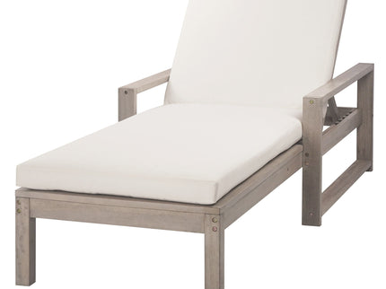 Outdoor Lounge Chairs, 5 Position Chaise Lounge With Adjustable Backrest (Set of 2) - Gray