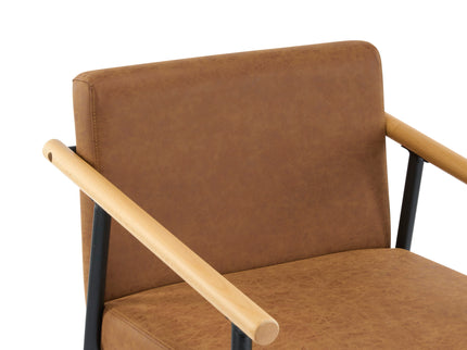 Mid Century Modern Counter Stool Set With Iron Frame