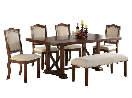 Dining Table With Leaf And Unique X Design Base - Cherry