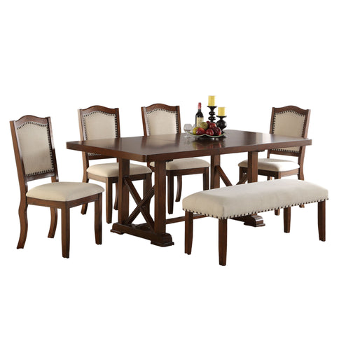Dining Table With Leaf And Unique X Design Base - Cherry