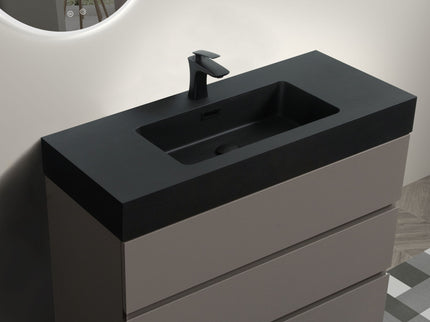Alice - Bathroom Vanity With Sink, Large Storage Freestanding Bathroom Vanity For Modern Bathroom, One-Piece Sink Basin Without Drain And Faucet