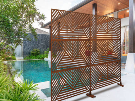 Freestanding Outdoor & Indoor Freestanding Metal Privacy Screen
