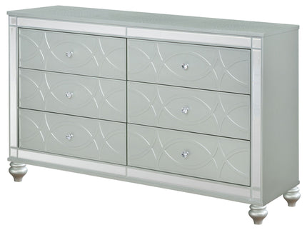 Arabesque - 6 Drawer Dresser - Silver