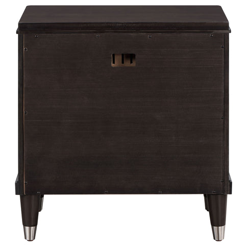 Niguel - 2 Drawer Nightstand With Felt Lined Top Drawer - Brown