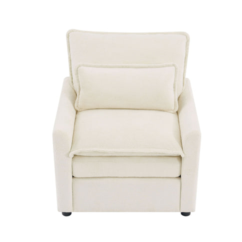 Modern Single Seat Accent Chair With Side Storage Pockets
