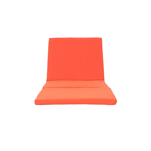 Waterproof Fabric Lounge Cushion With Rectangular Shape - Orange