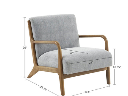Mid-Century Style Lounge Chair With Upholstered Seat