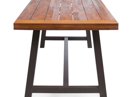 Outdoor Sandblast Finish Acacia Wood Dining Table