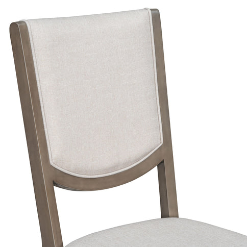 Rectangular Extendable Dining Table Set With 6 Upholstered Chairs