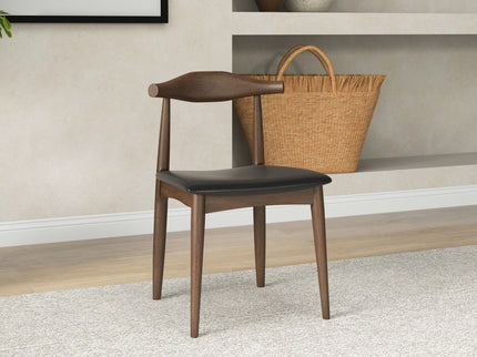 Destiny - Dining Chairs (Set of 2) - Black / Dark Brown