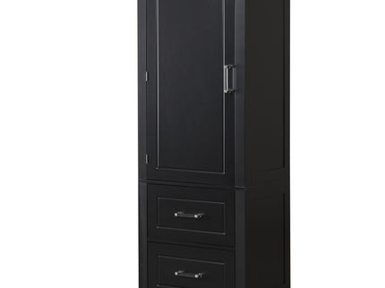 Tall Freestanding Bathroom Storage Cabinet With 2 Drawers And Adjustable Shelf