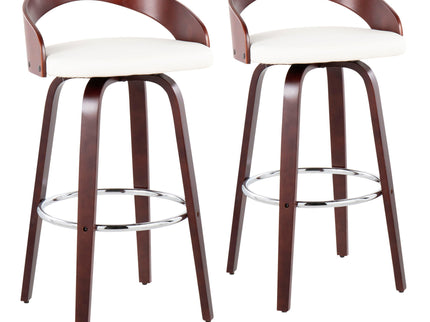 Grotto - Mid Century Elegant Design Modern Barstool With Swivel (Set of 2)