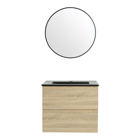 Wall Mounted Bathroom Vanity With Sink, 2 Soft Close Drawers