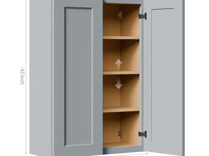 Shaker Wall Cabinet With Soft-Close Doors, Adjustable Shelves