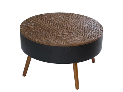 Round Coffee Table With Storage Function For Living Rooms