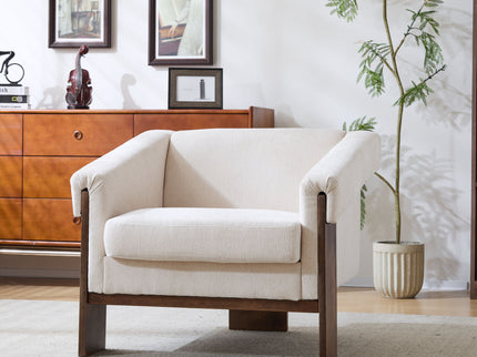 Sierra - Vintage Modern Accent Chair With Deep Cushions And Wide Armrests