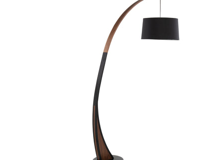 Noah - Mid-Century Modern Floor Lamp - Walnut