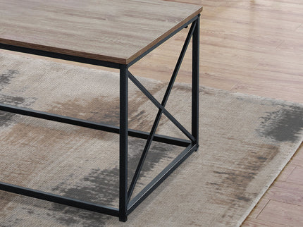 3 Pieces Table Set, Coffee, End, Side, Accent - Brown / Black