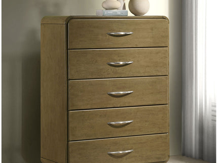 Tully - 5 Drawer Chest - Nutmeg Brown