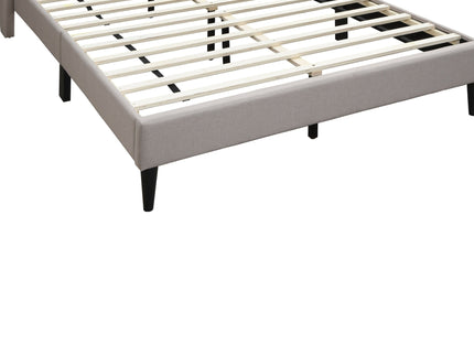 Platform Bed With Diamond Tufted Headboard