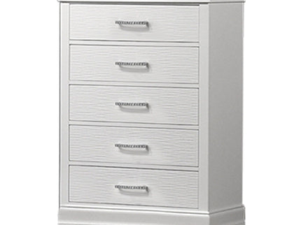 Chest, 5 Drawer Storage Furniture - White