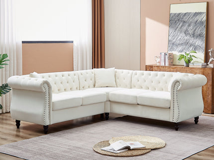 Streamline Modern L-Shaped Corner Sofa