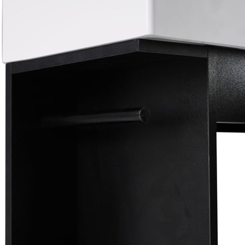 Modern Bathroom Vanity With Sink And 2 Tier Shelf