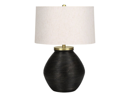 Lighting, Table Lamp, Concrete, Contemporary - Black / Cream