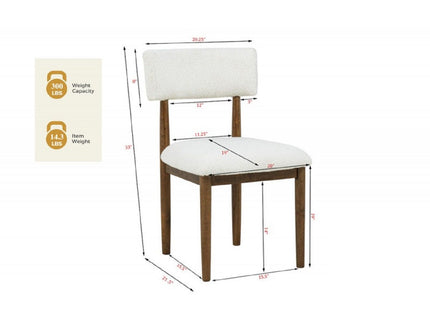 Contemporary Upholstered Dining Chairs (Set of 2)