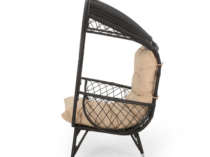 Outdoor Wicker Standing Basket Chair With Cushion