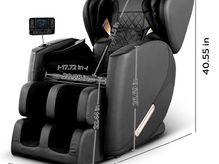 Massage Chair Recliner With Zero Gravity With Full Body Air Pressure - Black