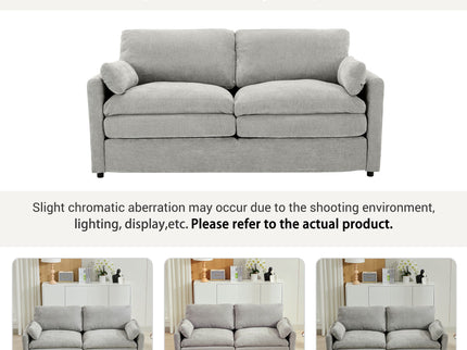 Cozy Upholstered Cushion Loveseat Sofa For Living Room