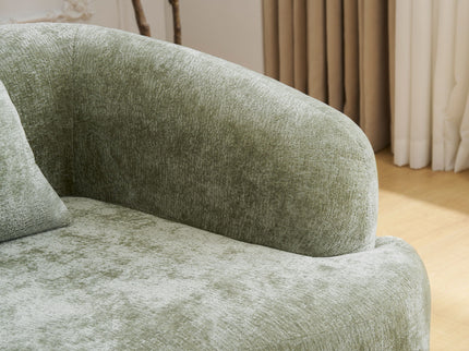 Modular L-Shape Sectional Sofa With Curved Chaise