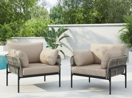 Rope Lounge Chair With Cushions For Modern Spaces