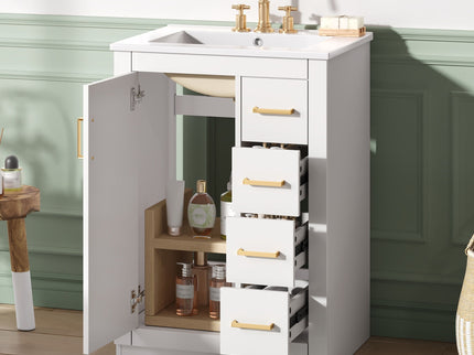 Modern Bathroom Vanity With 1 Door And 3 Drawers