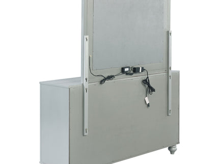 Arabesque - 6 Drawer Dresser With Mirror - Silver