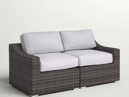 Chic Wide Outdoor Loveseat With Cushions