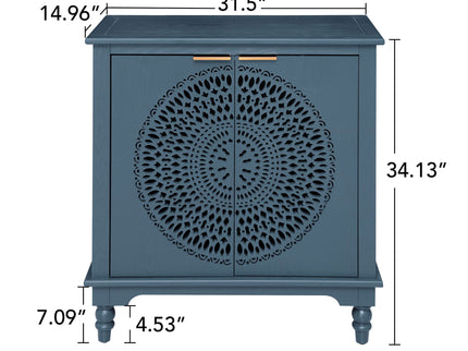 Hollow - Carved 2 Doors Accent Cabinet