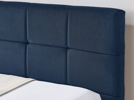 Mid-Century Storage Upholstered Tufted Bed Frame With Backrest And Armrests