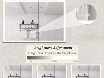Bathroom Medicine Cabinet With Lights, LED Medicine Cabinet With Mirror, Lighted Medicine Cabinet With Defogger