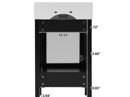 Bathroom Vanity With Ceramic Sink And Ample Storage, Ideal For Small Bathrooms