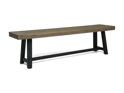 Cloud - Outdoor Bench With Acacia Wood Frame And Slat Panel Design