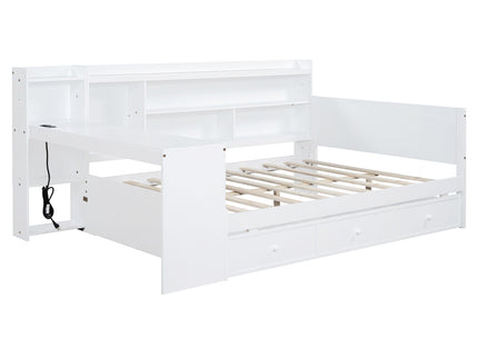 Daybed With 3 Drawers USB Ports And Desk