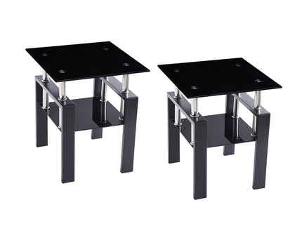 Tempered Glass Table With Storage