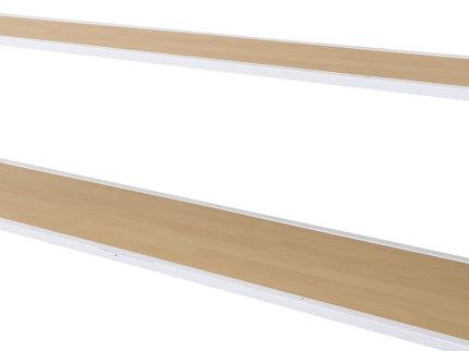 Twin Size Loft Bed With Built In Desk, Staircase Storage & 4 Tier Shelves - White