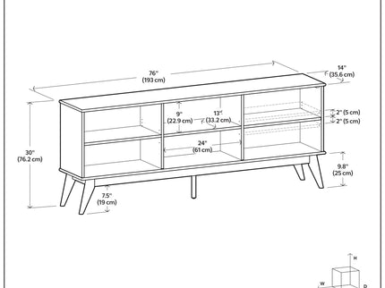 Draper - Handcrafted Low Bookcase