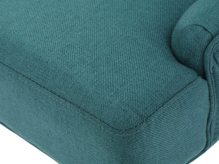 Dining Chair (Set of 2) With Upholstered Diamond Tufting And Espresso Birch Legs - Teal