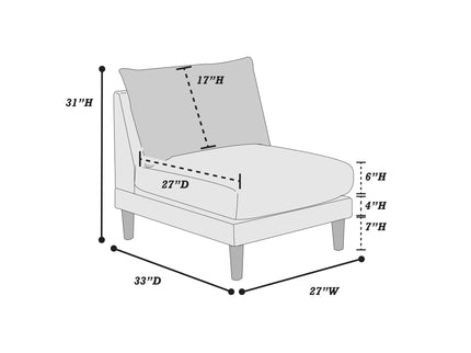 Modular L-Sectional Set With Ottomans - Pink