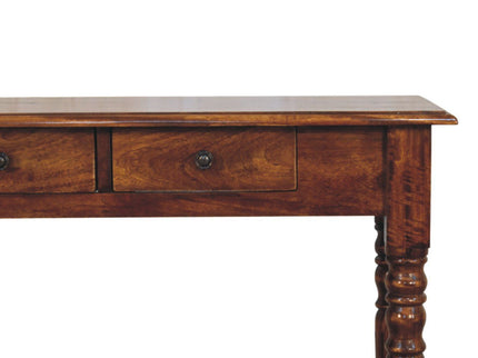 Turned Legs Drawer Console Table