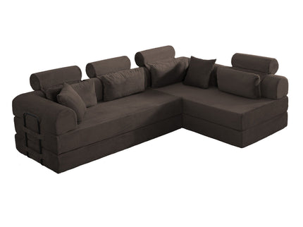 Modern L-Shape Modular Sectional Sofa, Compressed Design